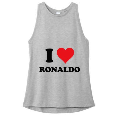 I Heart R.onaldo F.irst Name I Love Personalized S.tuff Ladies PosiCharge Tri-Blend Wicking Tank