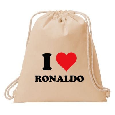 I Heart R.onaldo F.irst Name I Love Personalized S.tuff Drawstring Bag