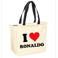 I Heart R.onaldo F.irst Name I Love Personalized S.tuff Zip Tote Bag