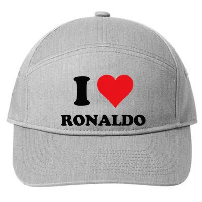 I Heart R.onaldo F.irst Name I Love Personalized S.tuff 7-Panel Snapback Hat