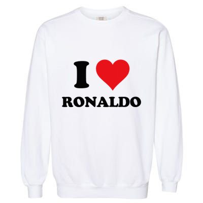I Heart R.onaldo F.irst Name I Love Personalized S.tuff Garment-Dyed Sweatshirt