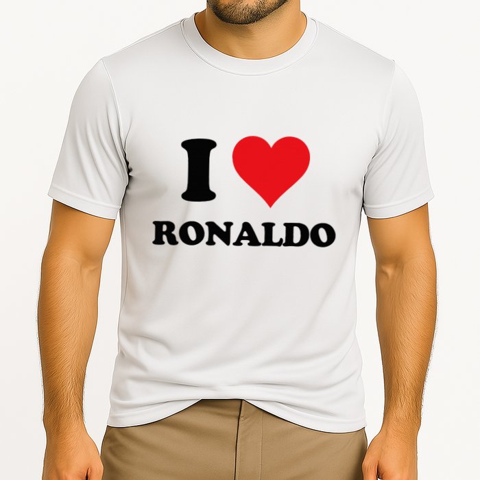 I Heart R.onaldo F.irst Name I Love Personalized S.tuff Performance Shirt