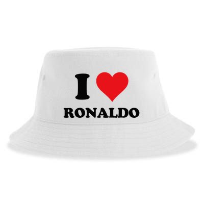 I Heart R.onaldo F.irst Name I Love Personalized S.tuff Sustainable Bucket Hat