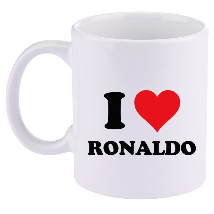 I Heart R.onaldo F.irst Name I Love Personalized S.tuff 11oz C Handle Ceramic Mug