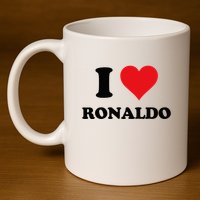 I Heart R.onaldo F.irst Name I Love Personalized S.tuff 11oz C Handle Ceramic Mug