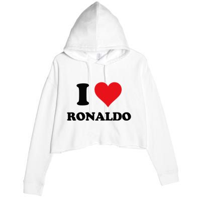 I Heart R.onaldo F.irst Name I Love Personalized S.tuff Crop Fleece Hoodie