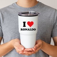 I Heart R.onaldo F.irst Name I Love Personalized S.tuff Tumbler