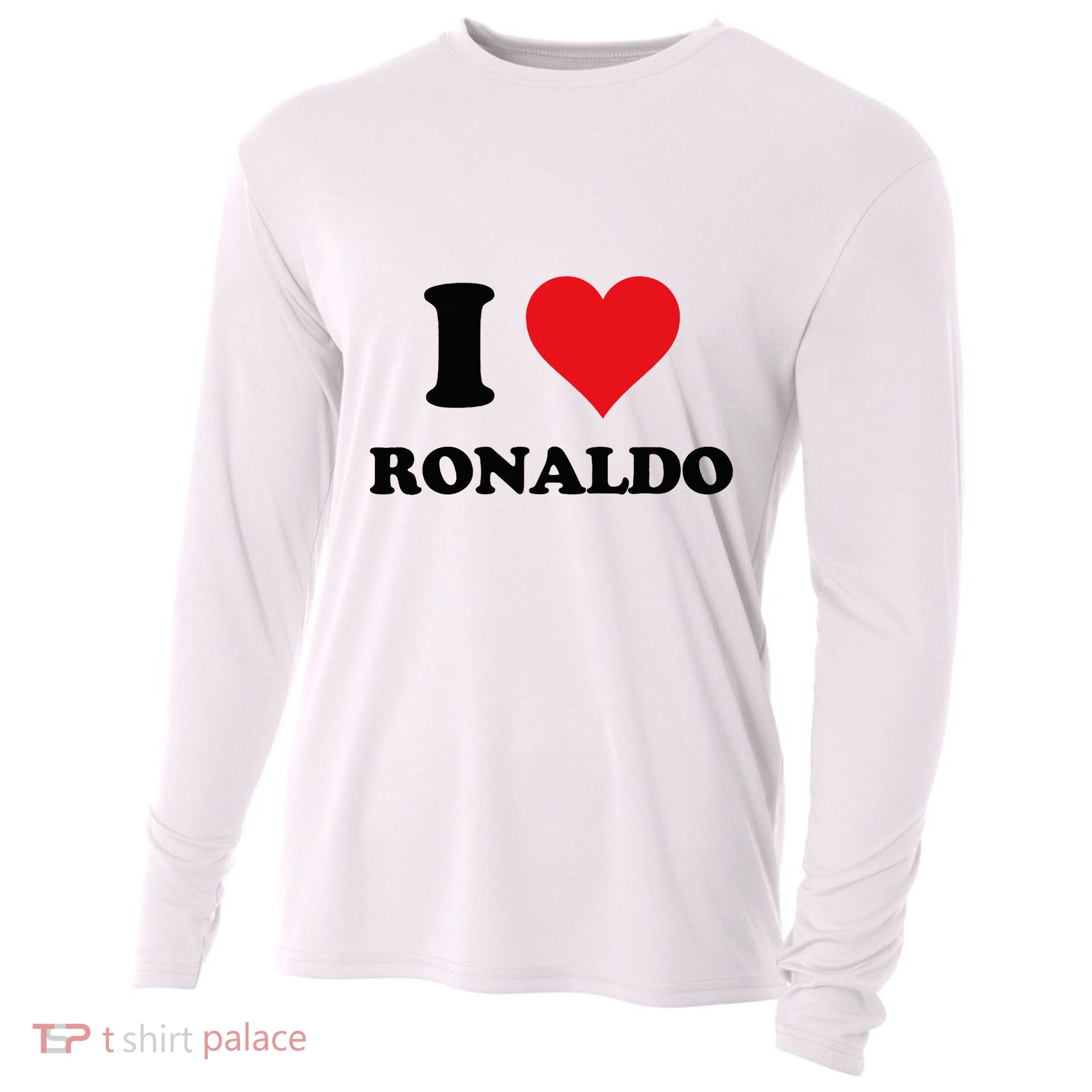 I Heart R.onaldo F.irst Name I Love Personalized S.tuff Cooling Performance Long Sleeve Crew