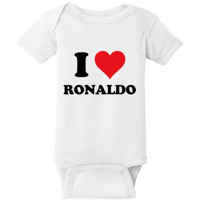 I Heart R.onaldo F.irst Name I Love Personalized S.tuff Baby Bodysuit