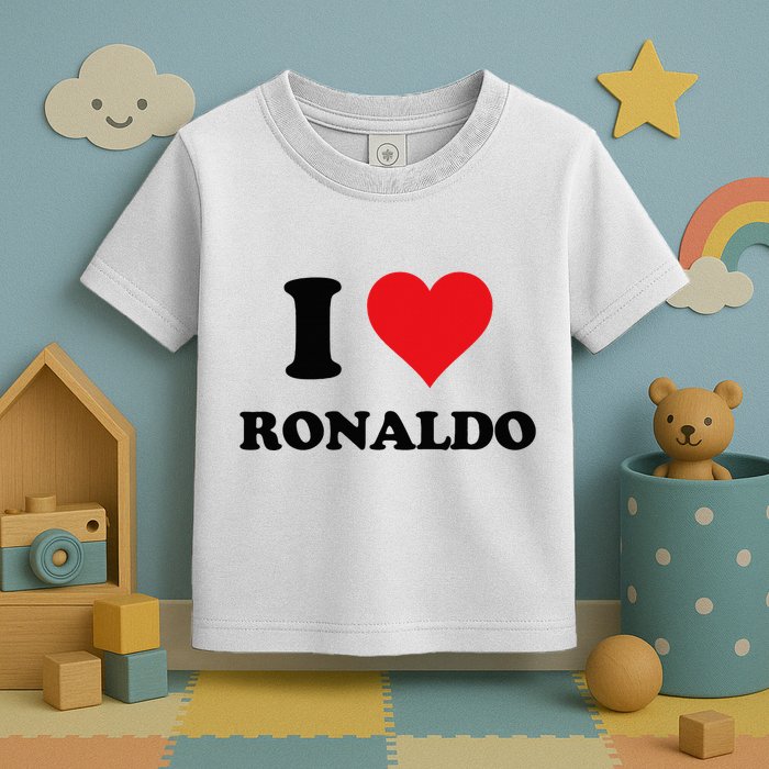 I Heart R.onaldo F.irst Name I Love Personalized S.tuff Toddler T-Shirt