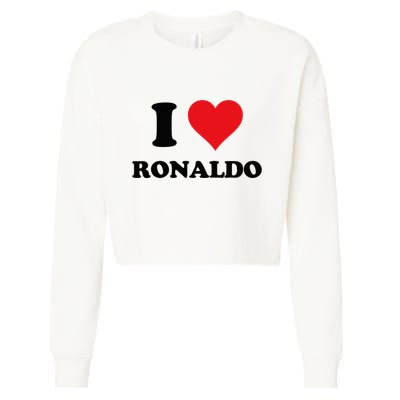 I Heart R.onaldo F.irst Name I Love Personalized S.tuff Cropped Pullover Crew