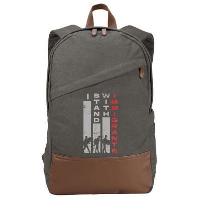 Immigrants Human Rights And I Stand With Immigrants Cotton Canvas Backpack