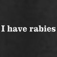 I Have Rabies Minimalist And Funny Quote Microfiber Hand Towel