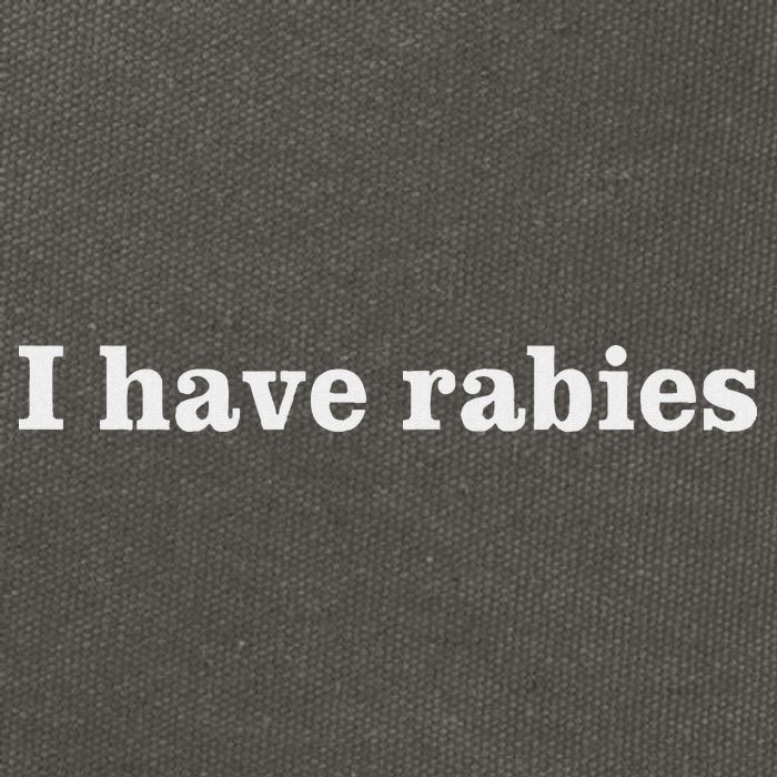 I Have Rabies Minimalist And Funny Quote Cotton Canvas Backpack