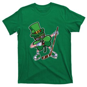 Ice Hockey St Patricks Day Hockey Shamrock Funny T-Shirt