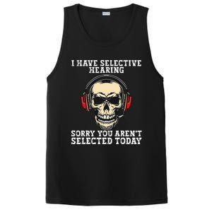 I Have Selective Hearing cool funny Skull design headphones  PosiCharge Competitor Tank