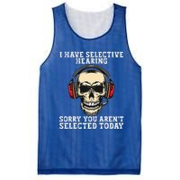 I Have Selective Hearing cool funny Skull design headphones  Mesh Reversible Basketball Jersey Tank