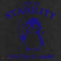 I Have Stability Ability To Stab Funny Penguin 7 Panel Mesh Trucker Snapback Hat