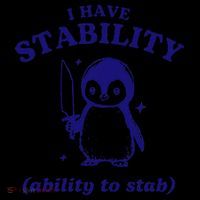 I Have Stability Ability To Stab Funny Penguin Drawstring Bag
