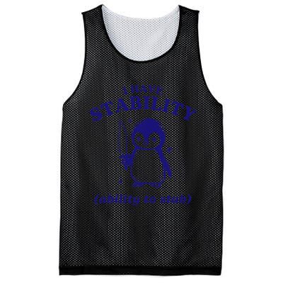I Have Stability Ability To Stab Funny Penguin Mesh Reversible Basketball Jersey Tank