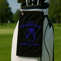 I Have Stability Ability To Stab Funny Penguin Golf Towel