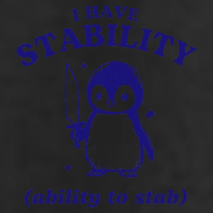 I Have Stability Ability To Stab Funny Penguin Golf Towel