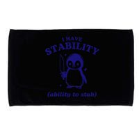 I Have Stability Ability To Stab Funny Penguin Microfiber Hand Towel