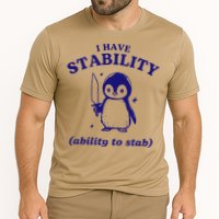 I Have Stability Ability To Stab Funny Penguin Performance Shirt