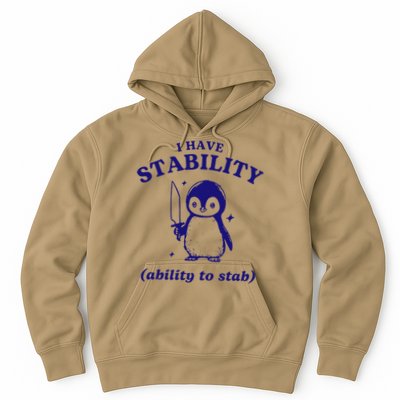 I Have Stability Ability To Stab Funny Penguin Hoodie