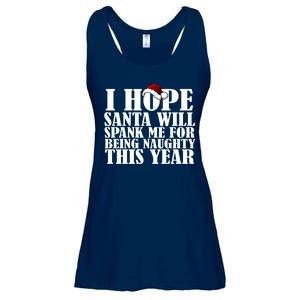 I Hope Santa Will Spank Me For Being Naughty This Year Ladies Essential Flowy Tank