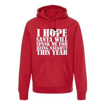 I Hope Santa Will Spank Me For Being Naughty This Year Premium Hoodie