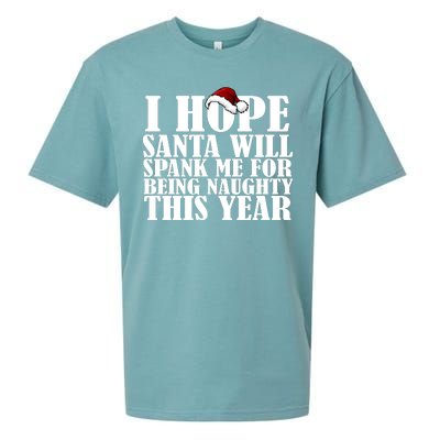 I Hope Santa Will Spank Me For Being Naughty This Year Sueded Cloud Jersey T-Shirt