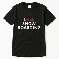I Heart Snow Boarding With Red Heart, I Love Snow Boarding Tall T-Shirt