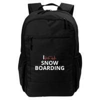 I Heart Snow Boarding With Red Heart, I Love Snow Boarding Backpack