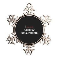 I Heart Snow Boarding With Red Heart, I Love Snow Boarding Metallic Star Ornament