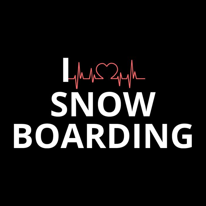 I Heart Snow Boarding With Red Heart, I Love Snow Boarding Short Acrylic Beanie