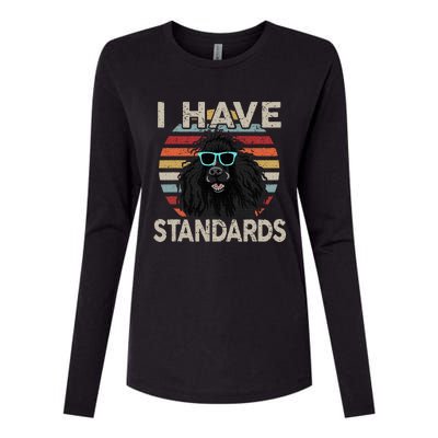 I Have Standards Poodle Womens Cotton Relaxed Long Sleeve T-Shirt