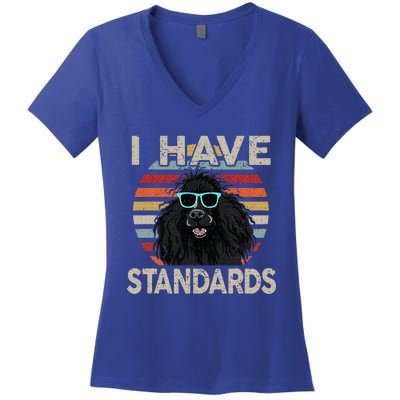 I Have Standards Poodle Women's V-Neck T-Shirt