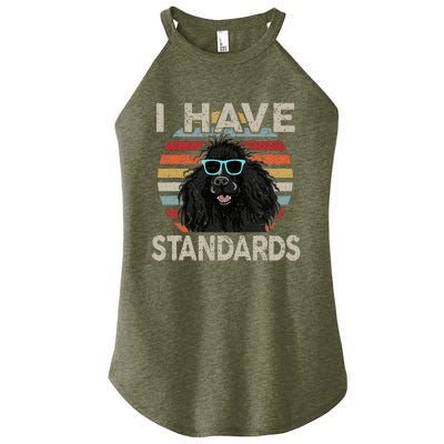 I Have Standards Poodle Women's Perfect Tri Rocker Tank