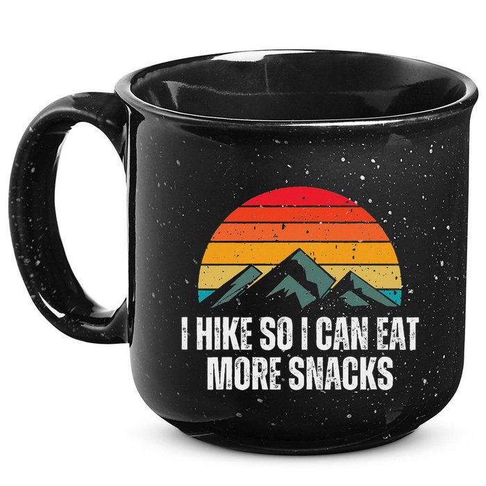 I Hike So I Can Eat More Snacks As A Funny Hiking 15oz Campfire Ceramic Mug