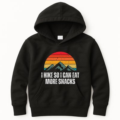 I Hike So I Can Eat More Snacks As A Funny Hiking Kids Hoodie