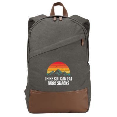 I Hike So I Can Eat More Snacks As A Funny Hiking Cotton Canvas Backpack