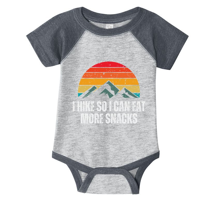 I Hike So I Can Eat More Snacks As A Funny Hiking Infant Baby Jersey Bodysuit