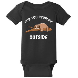 Introvert Humor Sloth Antisocial Sarcasm Baby Bodysuit