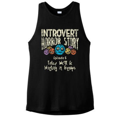 Introvert Horror story Working Group Back To School  Ladies PosiCharge Tri-Blend Wicking Tank