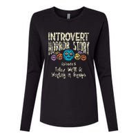 Introvert Horror story Working Group Back To School  Womens Cotton Relaxed Long Sleeve T-Shirt