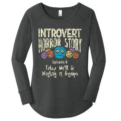 Introvert Horror story Working Group Back To School  Women's Perfect Tri Tunic Long Sleeve Shirt