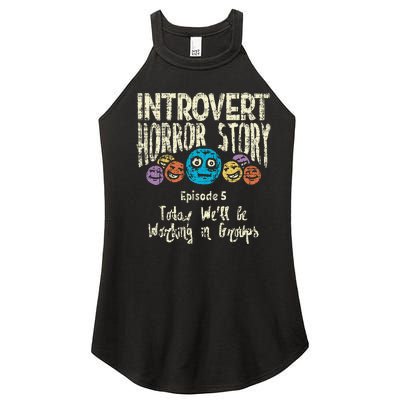 Introvert Horror story Working Group Back To School  Women's Perfect Tri Rocker Tank