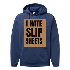 I Hate Slip Sheets Performance Fleece Hoodie