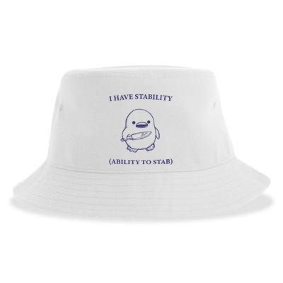 I Have Stability Ability To Stab Sustainable Bucket Hat